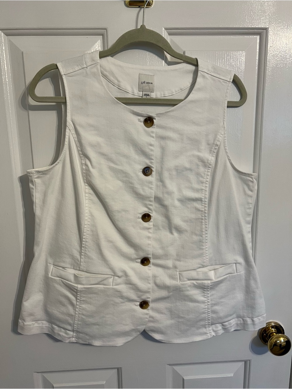J. Jill White Denim Vest